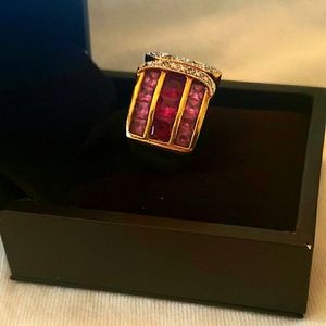 Wide Band Lab-Created Ruby Ring